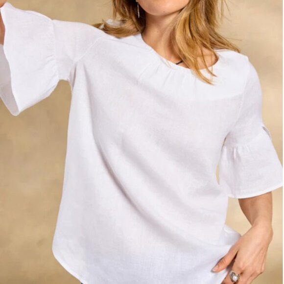Sundance White 100% Linen 'Loa' Top Large NWT - Picture 3 of 16